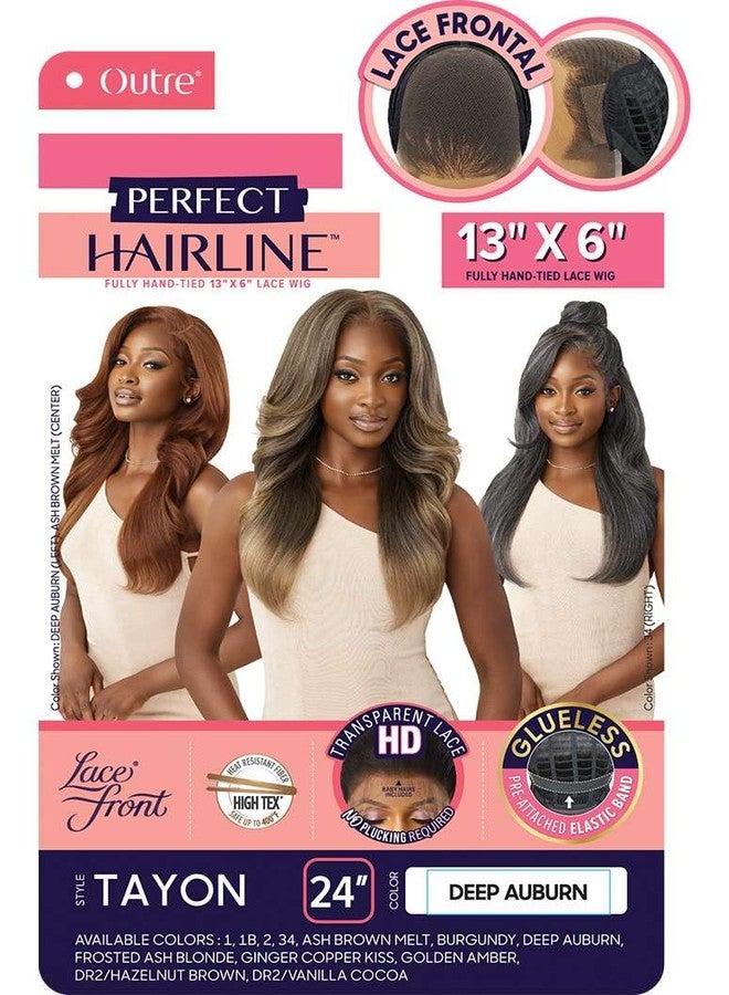 Outre Lace Front Wig - Perfect Hair Line 13X6 - Tayon (DEEP AUBURN) - Image 2
