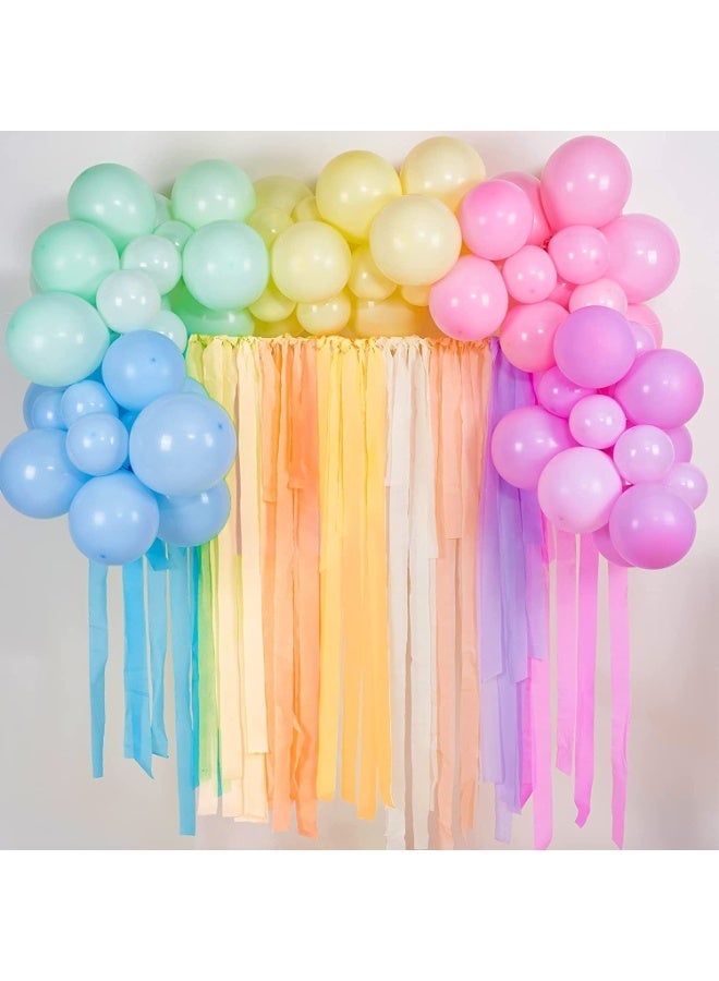 لياكم 8 لفات من زينة الحفلات بألوان الباستيل - مجموعة شرائط ورقية مجعدة (Crepe Paper) بـ 8 ألوان باستيلية ناعمة، مثالية لحفلات الزفاف، وحفلات استقبال المولود والعروس، وحفلات الخطوبة، وأعياد الميلاد، وعيد الحب. - Image 2