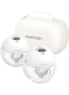 Momcozy Momcozy M5 Hands Free Breast Pump, Double Wearable Breast Pump of Baby Mouth Double-Sealed Flange with 3 Modes & 9 Levels, Electric Breast Pump Portable - 24mm, 2 Pack Quill Gray  - Image 1