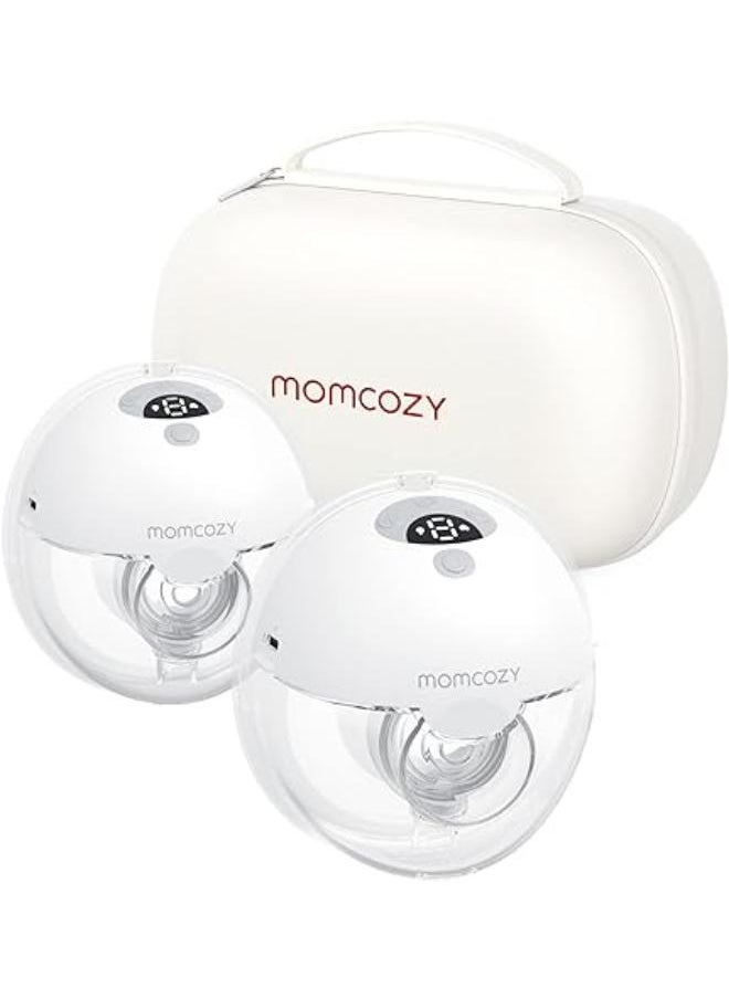 مام كوزي مضخة الثدي اللاسلكية Momcozy M5 Hands Free، مضخة الثدي القابلة للارتداء مزدوجة الفم مع قوس مزدوج مختوم بالحلمة مع 3 وضعيات و 9 مستويات، مضخة ثدي كهربائية محمولة - 24 مم، 2 حزمة لون رمادي.  - Image 1