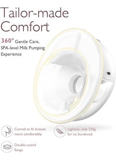 Momcozy Momcozy M5 Hands Free Breast Pump, Double Wearable Breast Pump of Baby Mouth Double-Sealed Flange with 3 Modes & 9 Levels, Electric Breast Pump Portable - 24mm, 2 Pack Quill Gray  - Image 3