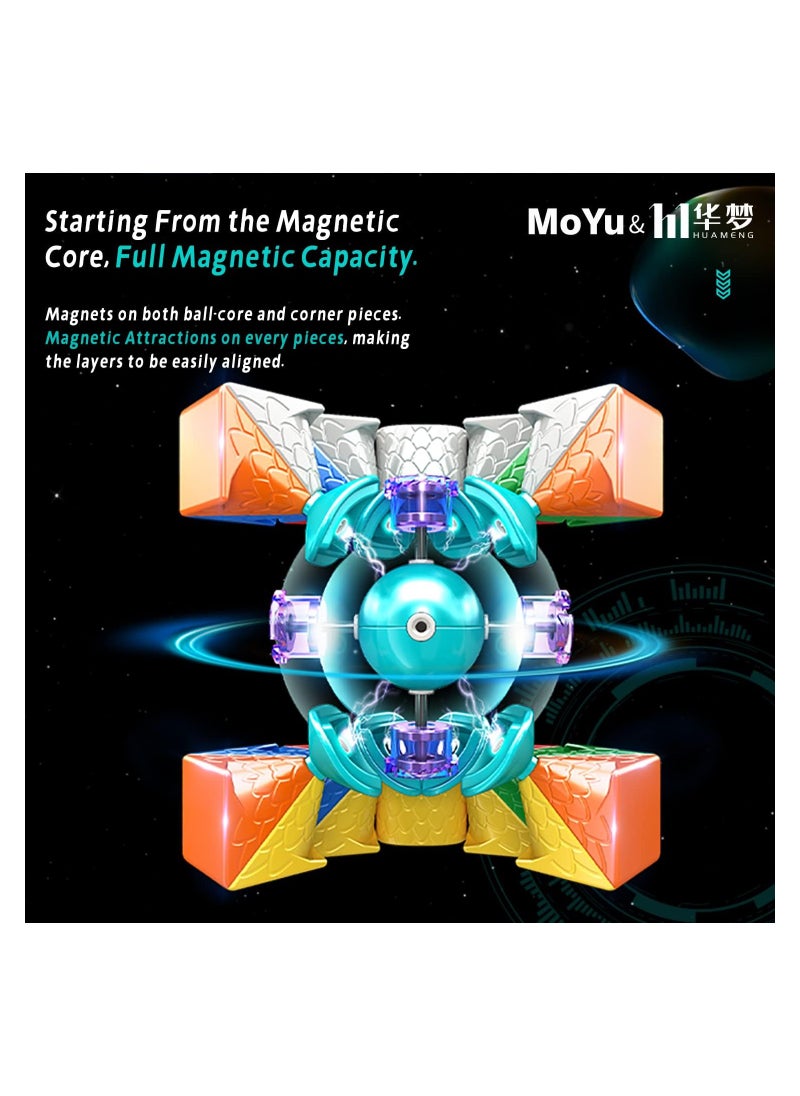 MoYu - MoYu HUAMENG YS3M Maglev With Ball Core 3X3 Latest 2023 Version Stickerless Speedcube - Image 1