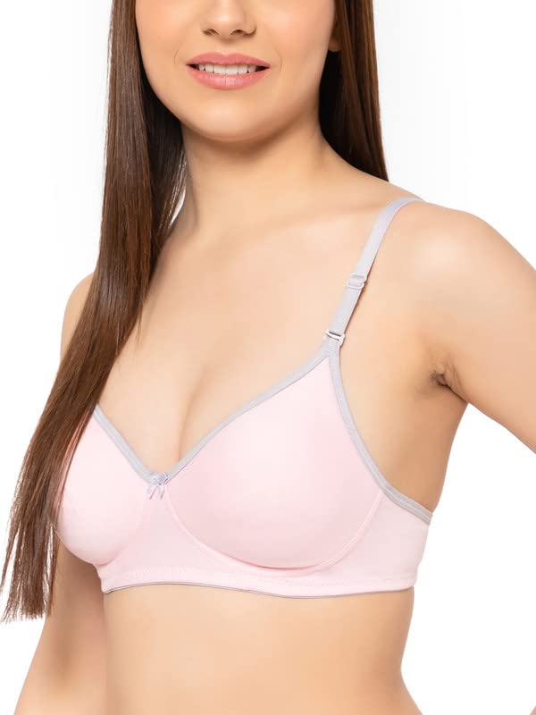 Clovia Women's Cotton Lightly Padded Non-Wired Full Cup Multiway T-Shirt Bra (BR1722A22_Pink_36B) - Image 3