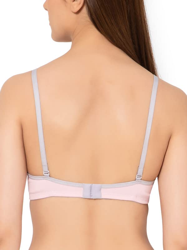 Clovia Women's Cotton Lightly Padded Non-Wired Full Cup Multiway T-Shirt Bra (BR1722A22_Pink_36B) - Image 4