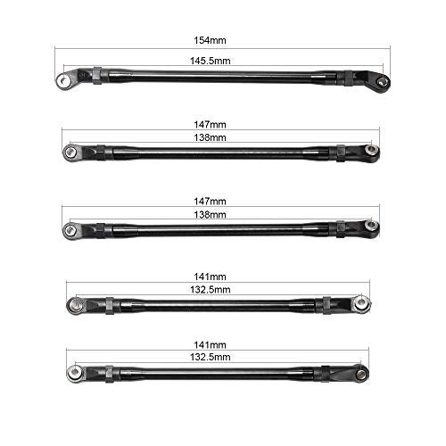 RCLions Aluminum Alloy Link Rod 313MM Linkage Wheelbase Upgrade Parts for 110th RC Crawler Car Axial SCX10II AX90046 Whole Car - Image 5