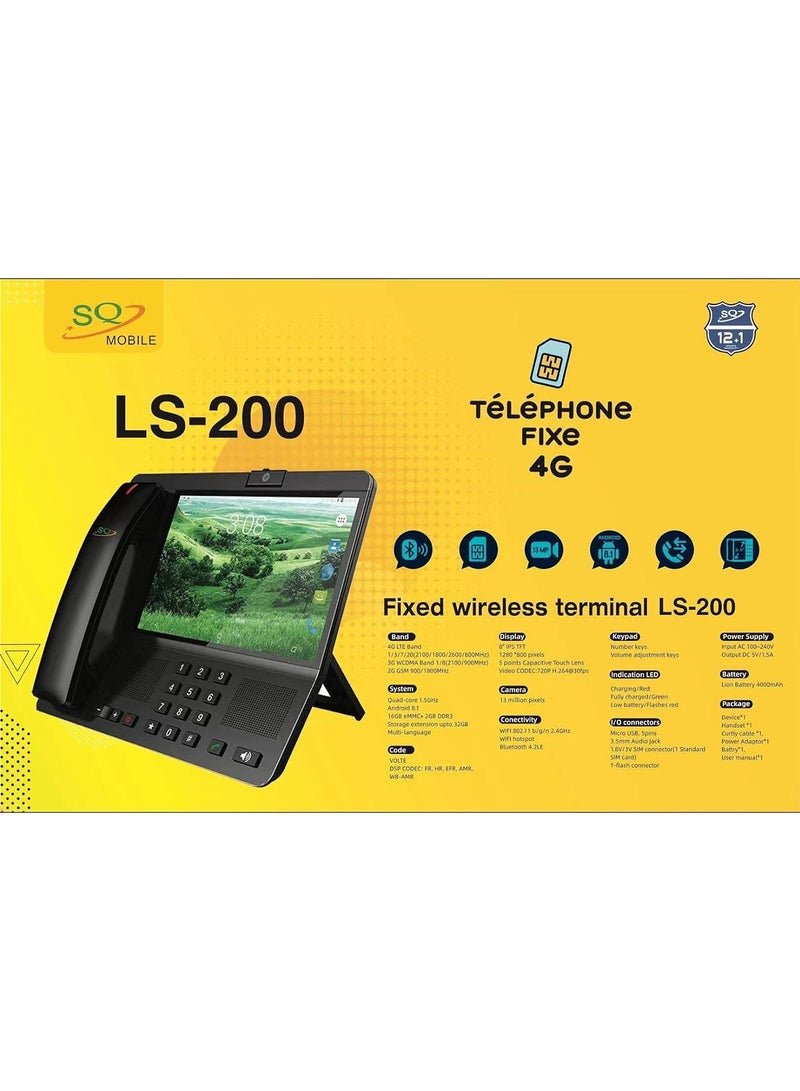 فيبكا Smart LTE 4G Fixed Wireless Landline Android 8.1 compatible 4G SIM Network Video Phone 8 inch IPS TFT Screen with 4000 mAh Battery - Image 2