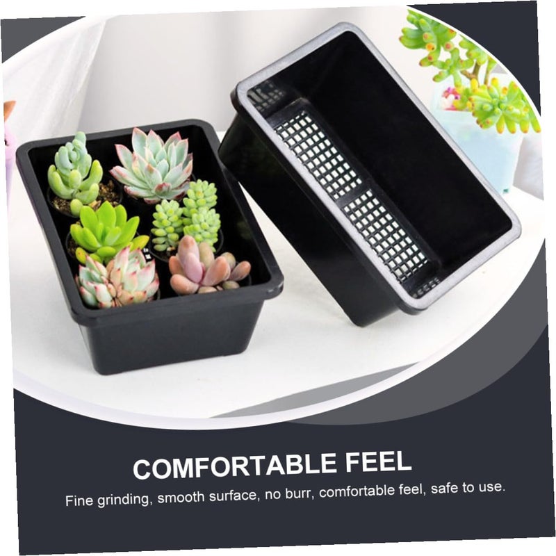 5Pcs Small Plastic Nursery Pots And Planting Tray Set For Seed Starting Succulent Germination - Image 5