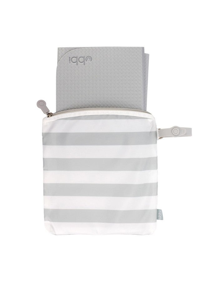 ubbi Onthego Changing Mat With Carrying Bag Soft And Comfortable Diaper Bag Accessory Must Have For Newborns Easy To Clean Portable Changing Pad Gray - Image 2