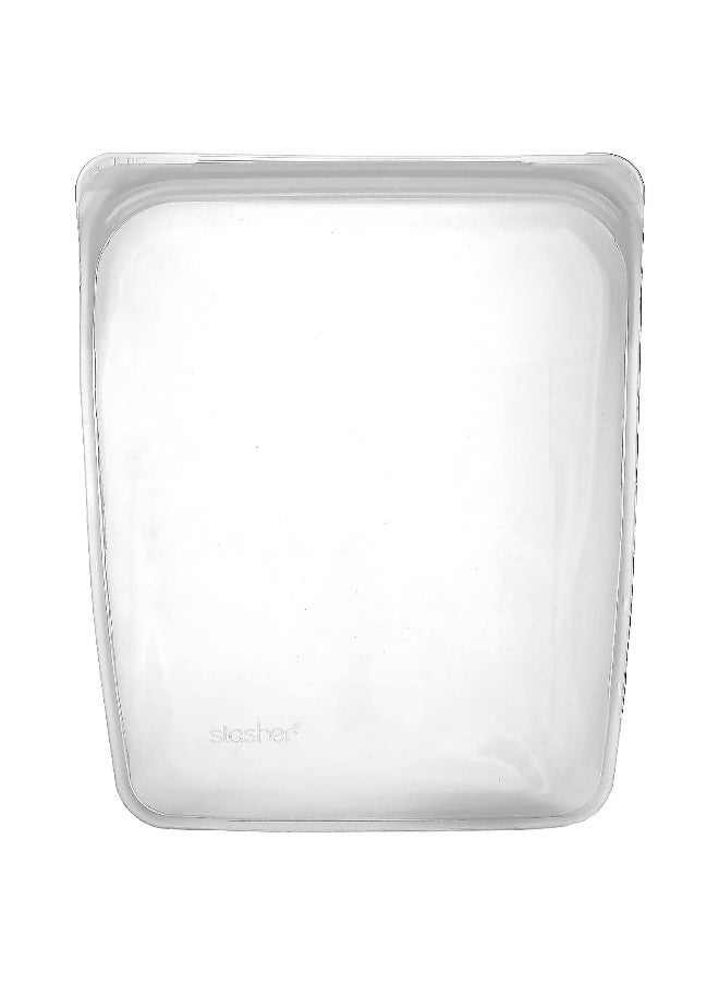 Stasher Stasher, Reusable Silicone Food Bag, Half Gallon, Clear, 64.2 fl oz (1.92  l)  - Image 3