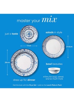 Corelle 6-Piece Portofino Bread And Butter Plate 17cm  - Image 3