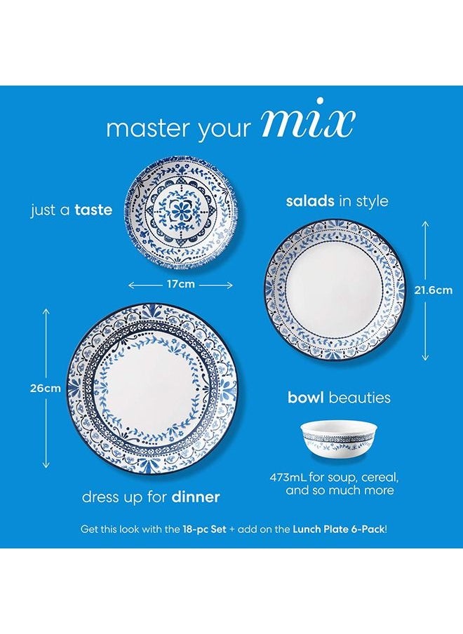 Corelle 6 قطع طبق خبز وزبدة بورتوفينو 17 سم  - Image 3