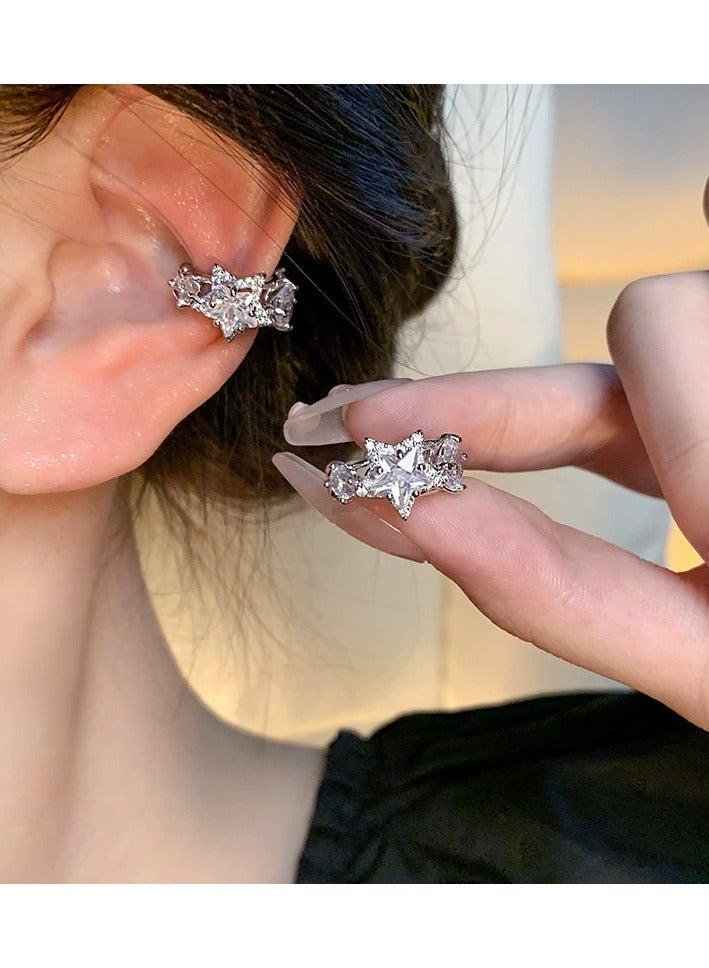 جلوسكي Star Clip-On Ear Cuffs – Unique No-Piercing Luxury Ear Accessories, Elegant  Trendy, Non-Pierced Ears - Image 1