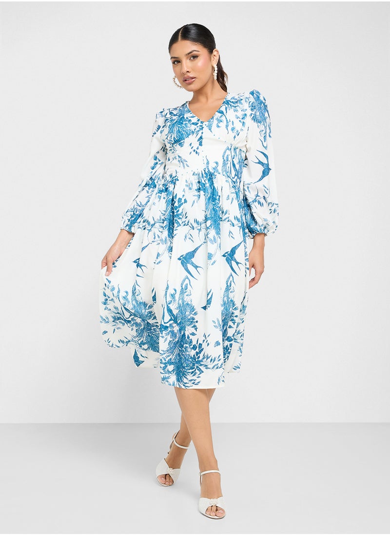 ELLA Monochrome Print Dress  - Image 4
