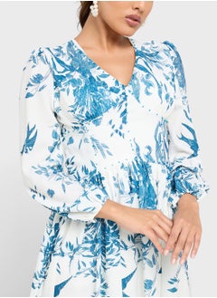 ELLA Monochrome Print Dress  - Image 3