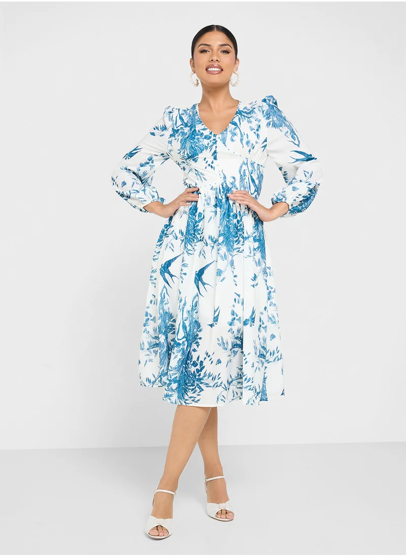 ايلا Monochrome Print Dress