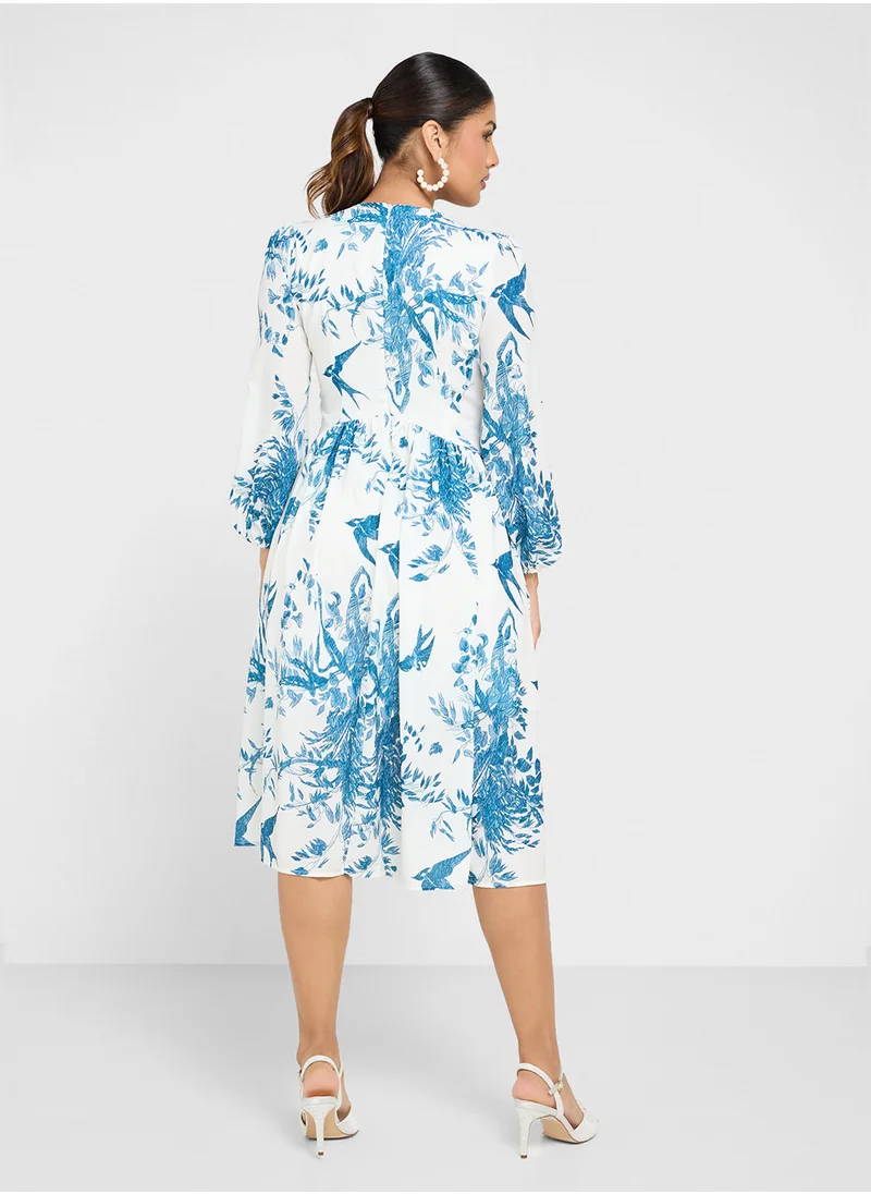ايلا Monochrome Print Dress