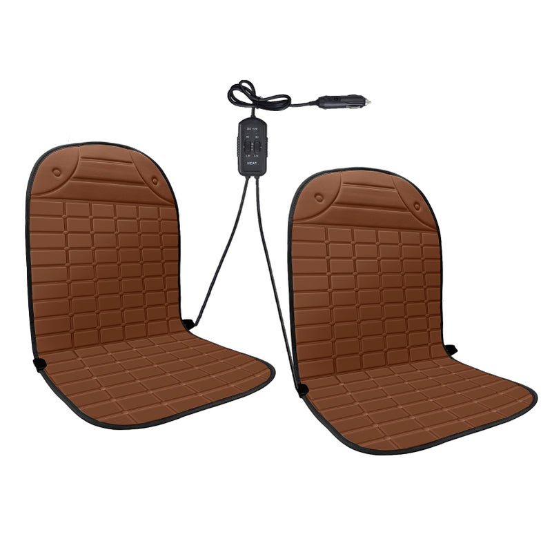 Mrsenloi 2 PCS Seat Cushion Comfortable Winter Seat Cover, Gifts for Family (Brown) - Image 1