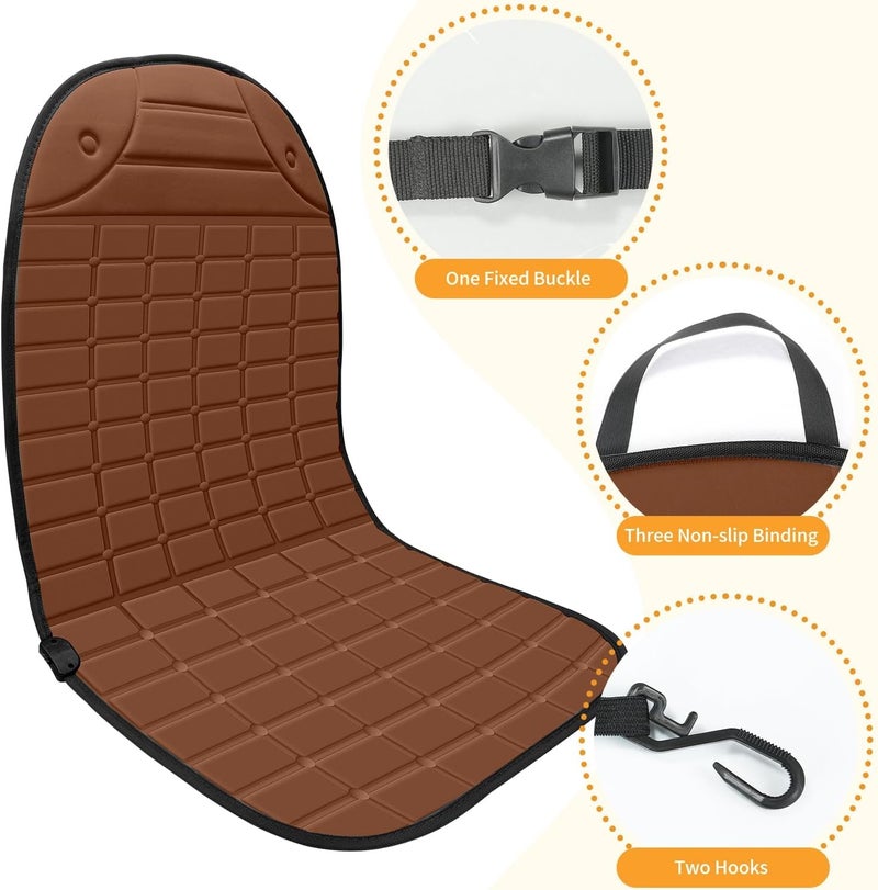 Mrsenloi 2 PCS Seat Cushion Comfortable Winter Seat Cover, Gifts for Family (Brown) - Image 5