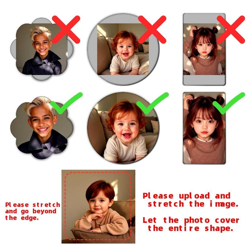 Custom Photo Refrigerator Magnet Round DIY Birthday Christmas Custom Gift Anniversary Exquisite Decoration Unique Ideal Valentine Gift Customizable Refrigerator Stickers Important Moments - Image 4