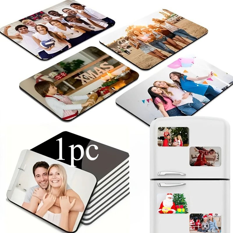 Custom Photo Refrigerator Magnet Round DIY Birthday Christmas Custom Gift Anniversary Exquisite Decoration Unique Ideal Valentine Gift Customizable Refrigerator Stickers Important Moments - Image 1