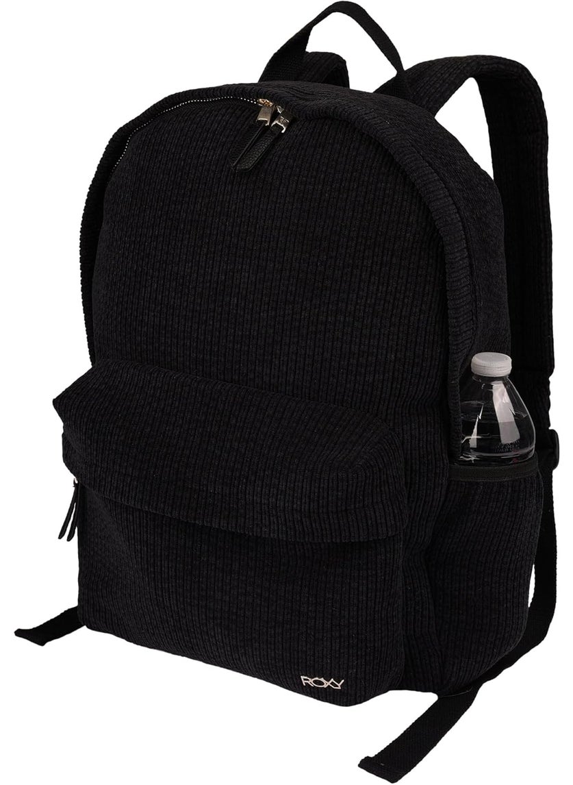 Roxy Roxy Womens Feeling Good Stylish Soft Corduroy Backpack with Padded Shoulder Straps and Exterior Storage Anthracite 15L  - Image 3