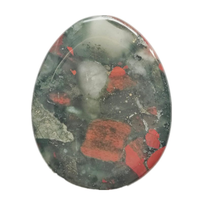 Bacatgem Natural African Bloodstone Water Drop Chakra Thumb Worry StoneStress Relax Healing Reiki Crystal Pocket Palm Stones