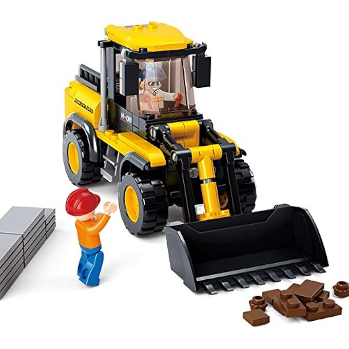 Sluban M38-B0538 VEHICLE BLOCKS ENGINEERING BRICKS TOY - FORKLIFT TRUCK (212 PIECE), G. FORKLIFT TRUCK - Image 1