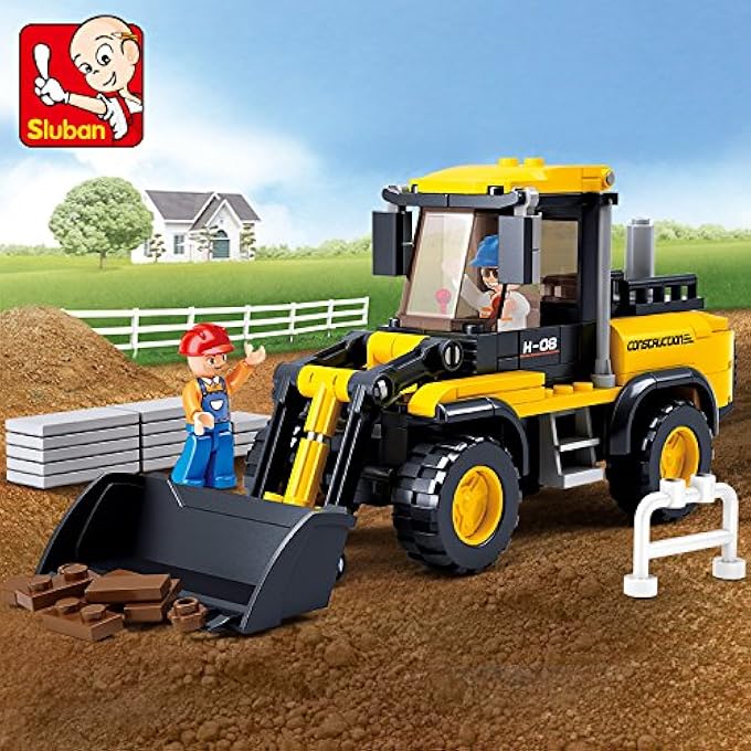 Sluban M38-B0538 VEHICLE BLOCKS ENGINEERING BRICKS TOY - FORKLIFT TRUCK (212 PIECE), G. FORKLIFT TRUCK - Image 2
