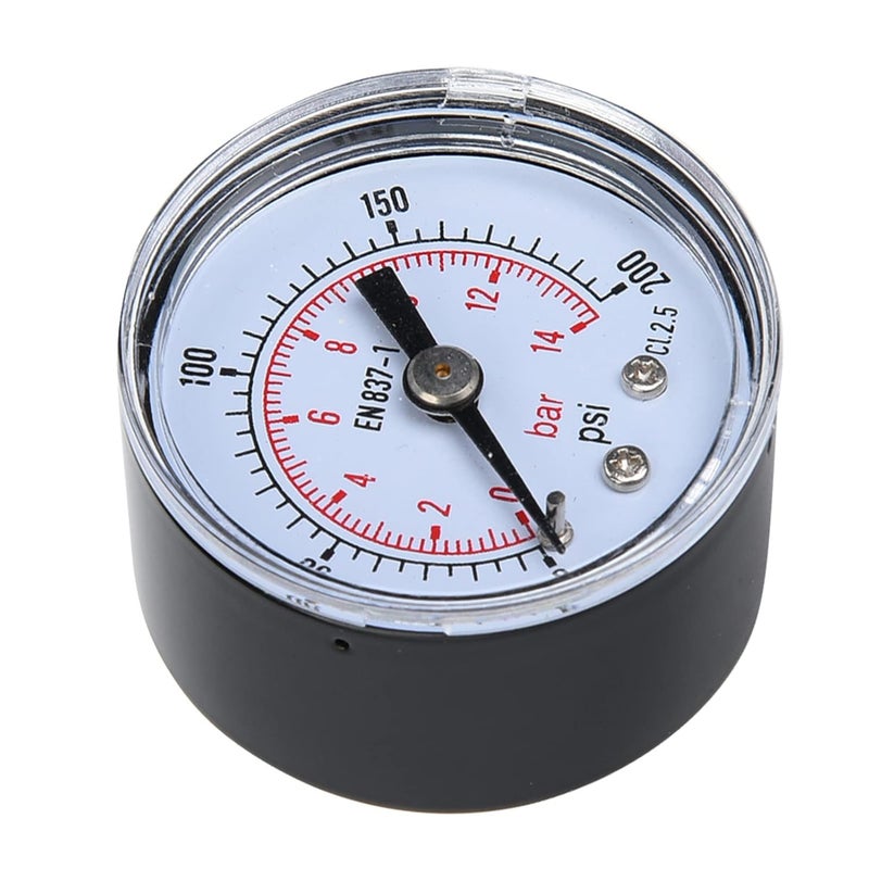 Mechanical Pressure Gauge 0 200psi 0 14bar BSPT Connection Durable Metal Case - Image 5