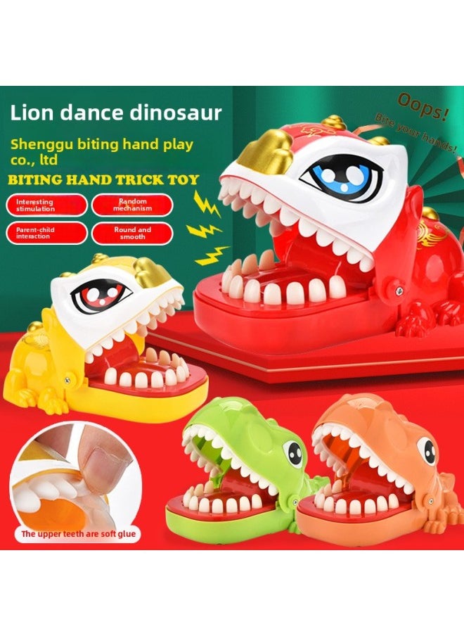 null - One Piece Crocodile Finger Biting Toy Shark Tooth Extraction Parent-Child Game Evil Dog Biting Toy Tricky Props-Color:[Transparent OPP Bag] Dinosaur Series-Random Style 22g - Image 1