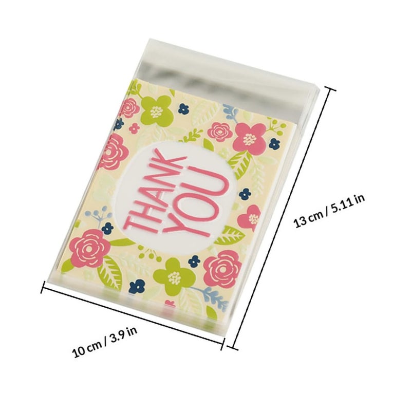 Self Adhesive Plastic Cookie Bags 100pcs Clear Cellophane Treat Bags for Bakery Packaging and Party Favors - Image 3