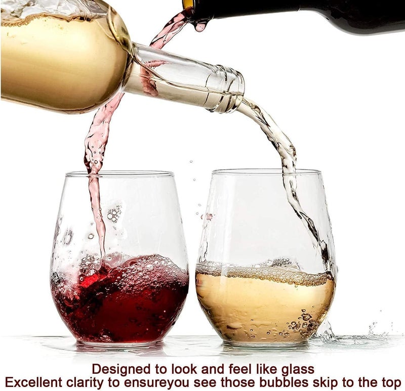 Jinelza Stemless Whiskey Tumbler Glasses Set of 6 400ML Glass for Scotch Bourbon Whisky Juice Soft Drinks Liquor Homes Outdoor bar Glass Drinking Glass Set - Image 2