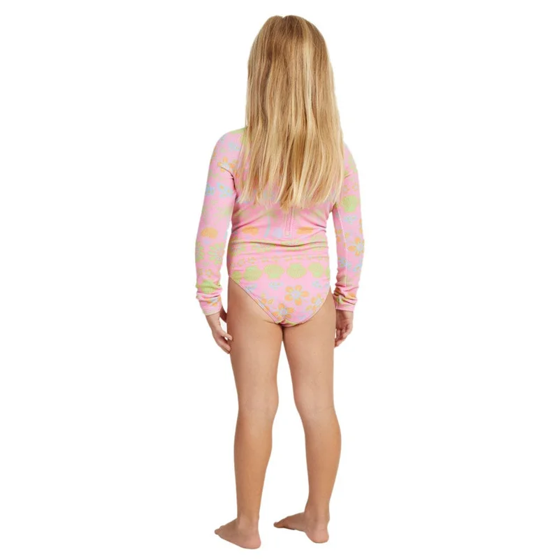 Roxy Beach Day Together Long Sleeve One-Piece Swimsuit - Kids