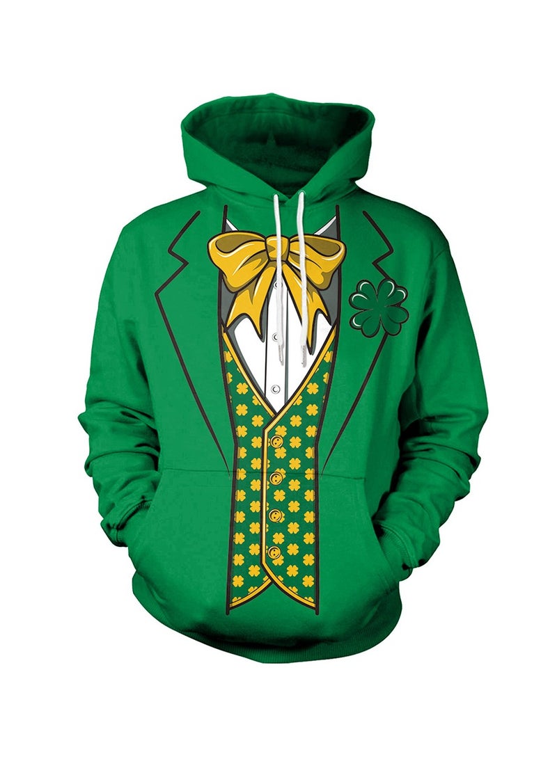 Loquat StPatrick's Day Green Hat Hooded Long Sleeve Sweater - Image 1