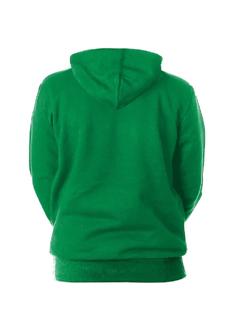 Loquat StPatrick's Day Green Hat Hooded Long Sleeve Sweater - Image 2