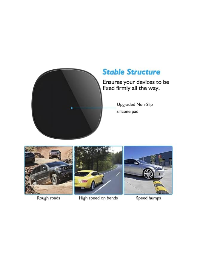 S-TOP Car Phone Mount, 2 Pcs Dashboard Pad Mat for Organization, Secure Anti Slip Silicone Holder with Cable Slot, Versatile Car Accessories for Sunglasses and Gadgets - Image 2