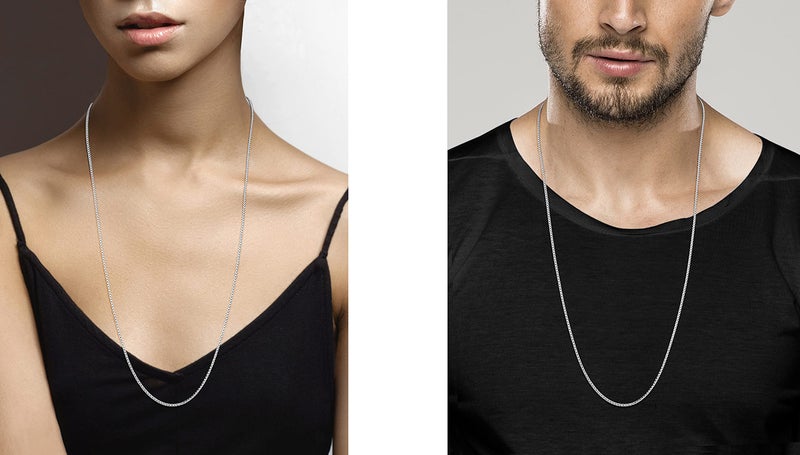 Miabella Italian Solid 925 Sterling Silver 2mm Franco Square Box Link Chain Necklace for Men Women Made in Italy (Length 30 Inches) - Image 4