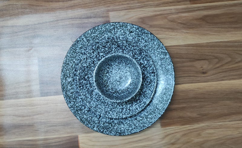 VolCraft Matte Black Ceramic Plates for Dinner with Bowls (18 Pieces, 6 Katori Bowl, 6 Dinner Plates & 6 Quarter Plates Dishwasher & Microwave Safe) -Dinner Sets Ceramic Bowls Set Dinnerware Sets - Image 5