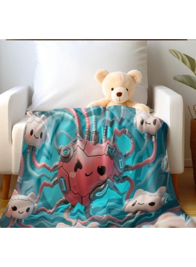 general Flannel thin blanket (warm and comfortable, suitable for sleep, gaming, dust removal and sandproof) 150cm*200cm - 789 - Image 1