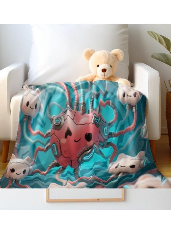 general Flannel thin blanket (warm and comfortable, suitable for sleep, gaming, dust removal and sandproof) 150cm*200cm - 789 - Image 5