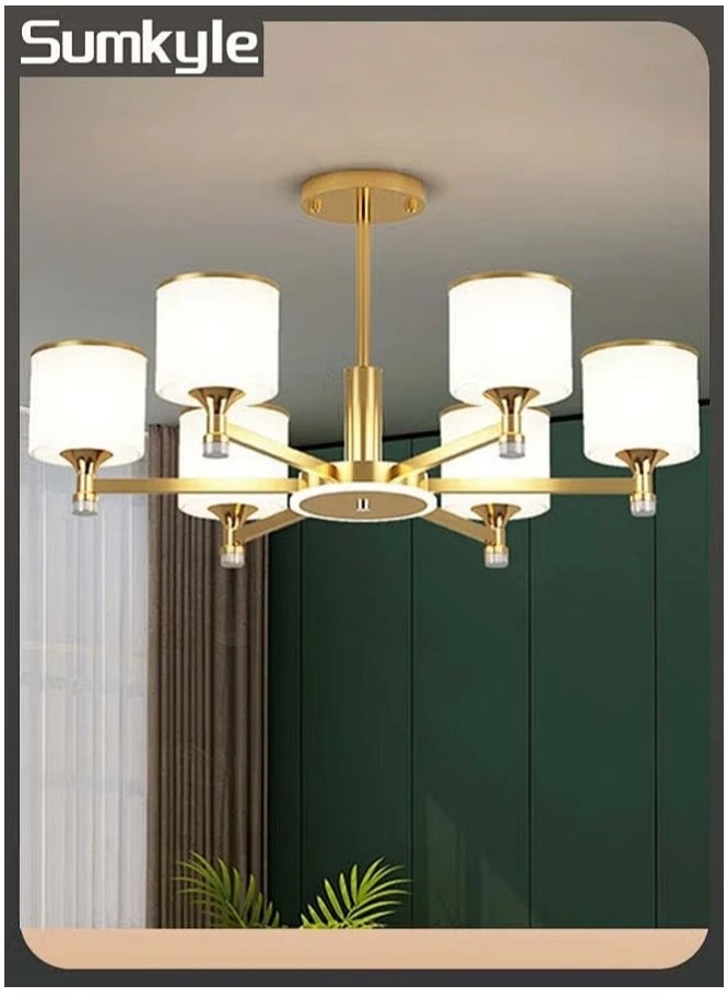 Sumkyle Chandelier Modern Ceiling Lighting 6 Lights Adjustable Industrial Mount Pendant Light Fixture For Kitchen Living Dining Room Bedroom Foyer  - Image 1