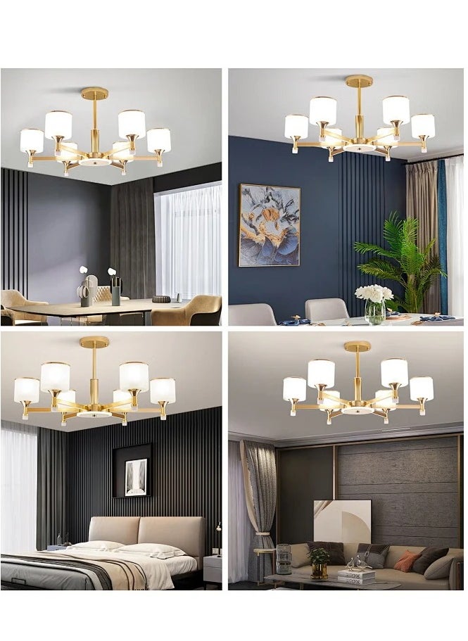 Sumkyle Chandelier Modern Ceiling Lighting 6 Lights Adjustable Industrial Mount Pendant Light Fixture For Kitchen Living Dining Room Bedroom Foyer  - Image 2