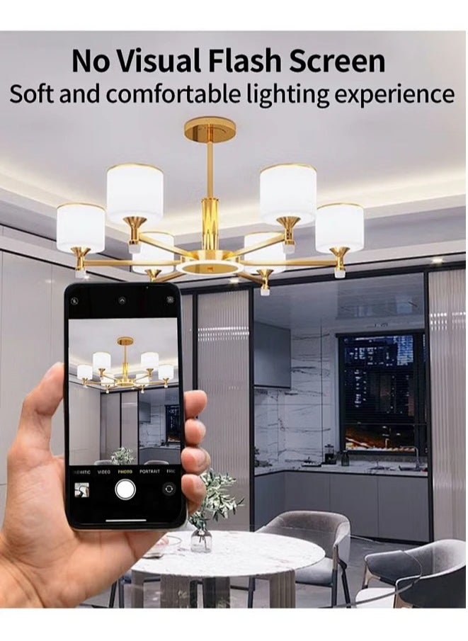 Sumkyle Chandelier Modern Ceiling Lighting 6 Lights Adjustable Industrial Mount Pendant Light Fixture For Kitchen Living Dining Room Bedroom Foyer  - Image 3