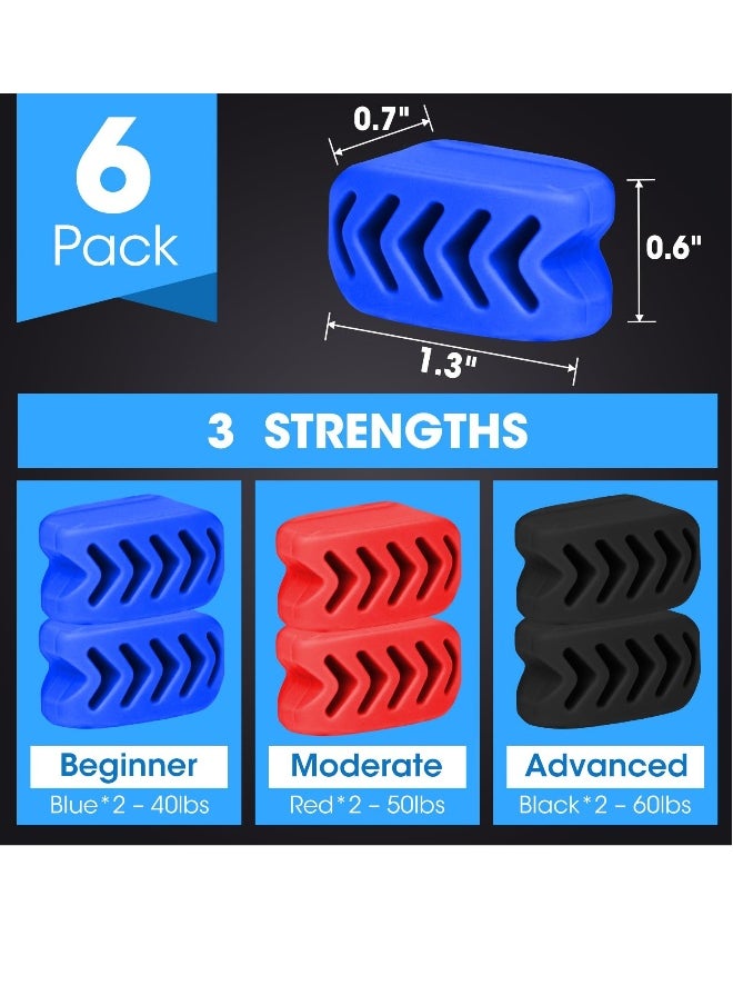 Generic 2024 Upgraded Jaw Exerciser for Men u0026 Women 6pcs 3 Resistance Levels, Silicone Jawline Exerciser Jaw Trainer Strengthener Jawline Shaper for All Level Users BPA Free Blue Red Black  - Image 3