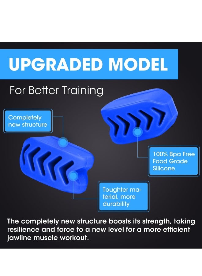 Generic 2024 Upgraded Jaw Exerciser for Men u0026 Women 6pcs 3 Resistance Levels, Silicone Jawline Exerciser Jaw Trainer Strengthener Jawline Shaper for All Level Users BPA Free Blue Red Black  - Image 4