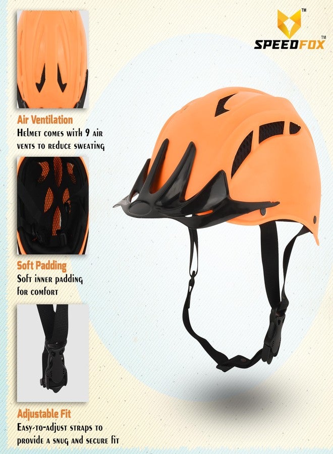 SPEEDFOX Kids Multi-Sport Safety Helmet Set with Protective Gear | Adjustable Size for Skating, Cycling, Skateboarding | Protective Gear for Boys & Girls (Visor) (Orange) - Image 3