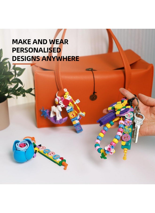 Kazi KAZI Keychain Building Sets for Girls,Hanging Decoration for Purse Handbag Backpack, DIY Handbag Decoration Keychain Making Kit,Bag Tag Toy Building Blocks,Funny Easter Gift  - Image 3