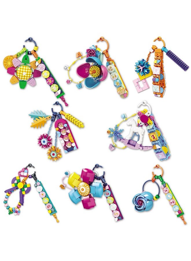 Kazi KAZI Keychain Building Sets for Girls,Hanging Decoration for Purse Handbag Backpack, DIY Handbag Decoration Keychain Making Kit,Bag Tag Toy Building Blocks,Funny Easter Gift  - Image 1