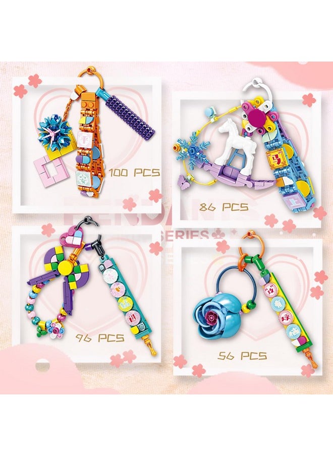 Kazi KAZI Keychain Building Sets for Girls,Hanging Decoration for Purse Handbag Backpack, DIY Handbag Decoration Keychain Making Kit,Bag Tag Toy Building Blocks,Funny Easter Gift  - Image 4