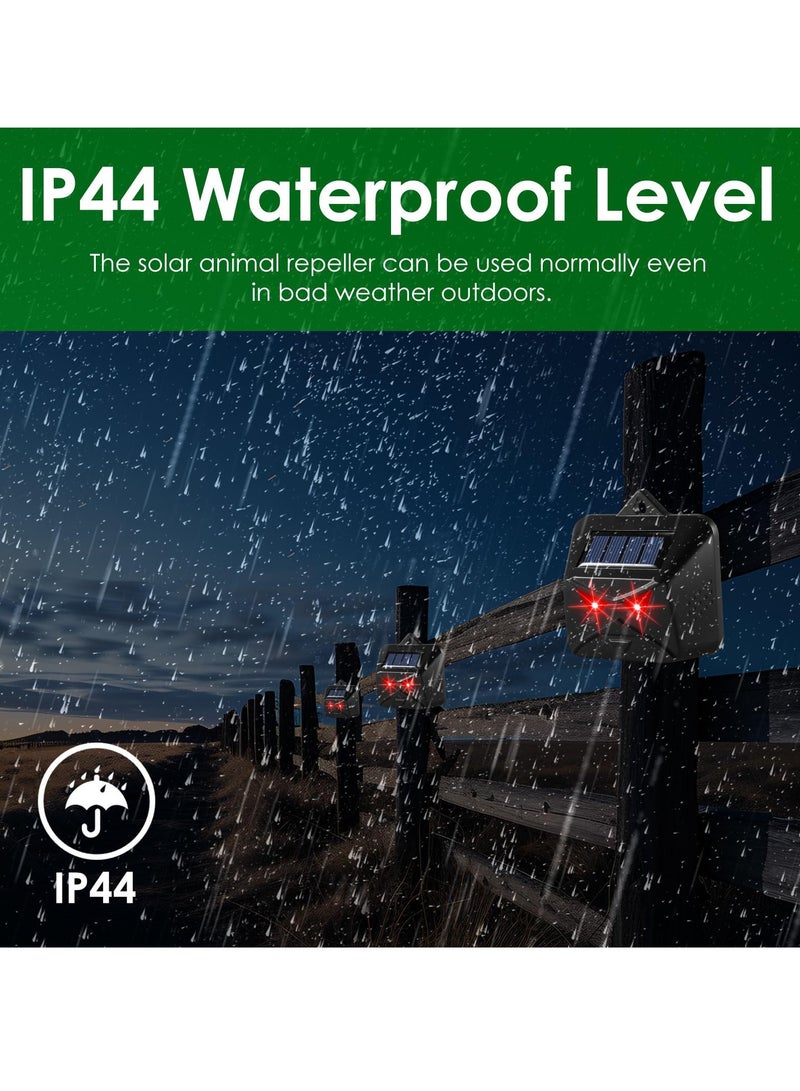 Excefore Solar Animal Repeller,Deter Nighttime Invaders with Flashing Red Lights,Humane and Effective,Coyote Repellent Devices Waterproof for Fox, Skunk from Yard Farm - Image 3